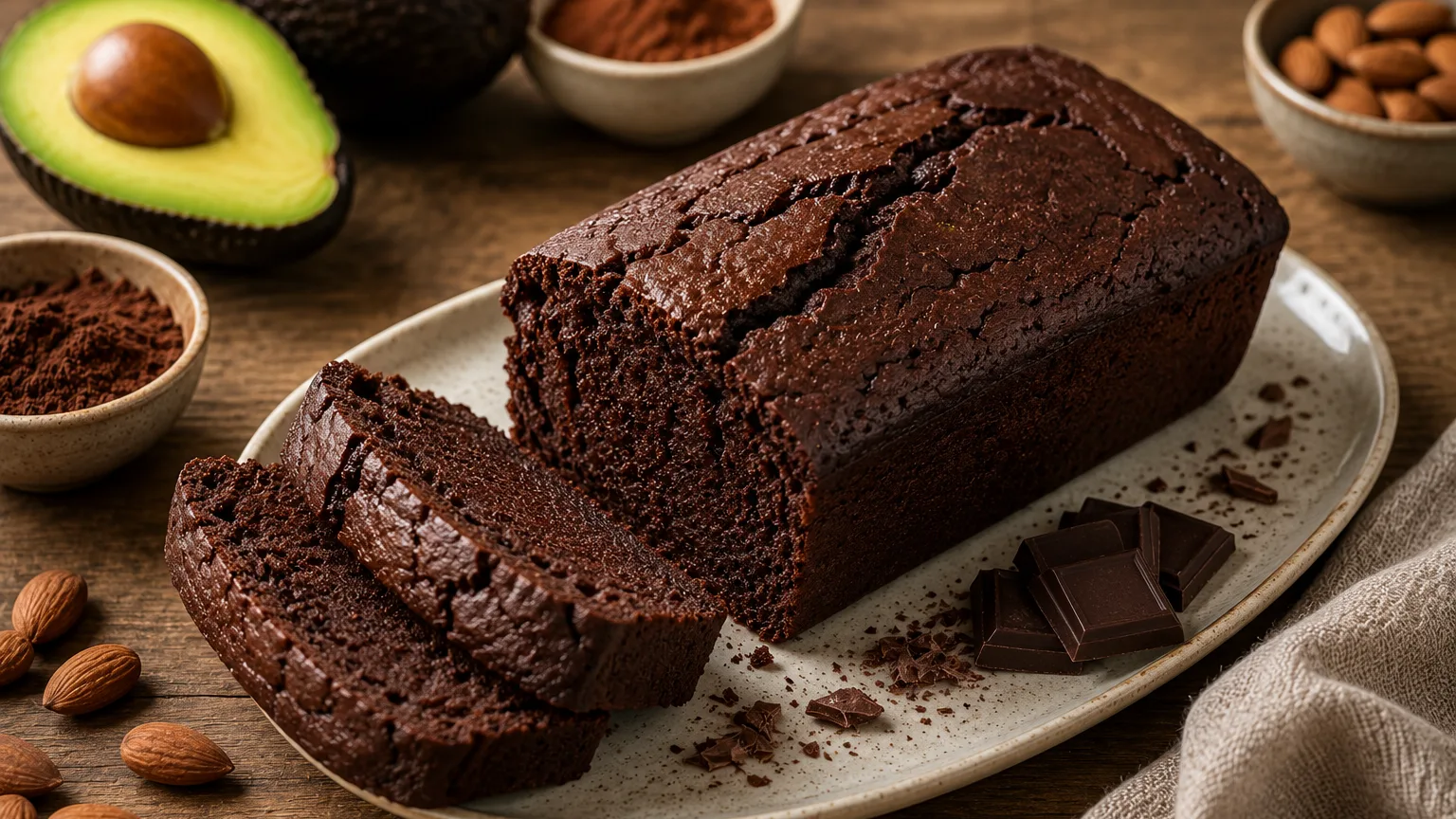 Gâteau moelleux chocolat noir et avocat